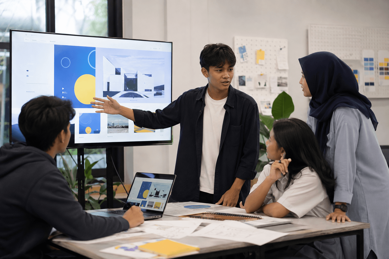 Siswa mempresentasikan proyek digital
